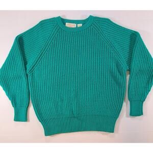 Vintage 90s Huntington Ridge Chunky Knit Sweater Size Large Women's Green